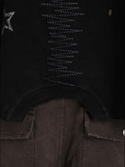 MASONPRINCE Reversible Parody Graphic Cotton T Shirt in Black - On Model