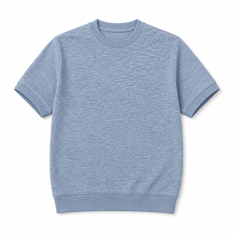 Mingstreet ASC launch still-life | JCAESAR STUDIO | Ice Silk Ribbed Hem T Shirt | Blue | crumple_regen_confirmed_2026-06-25