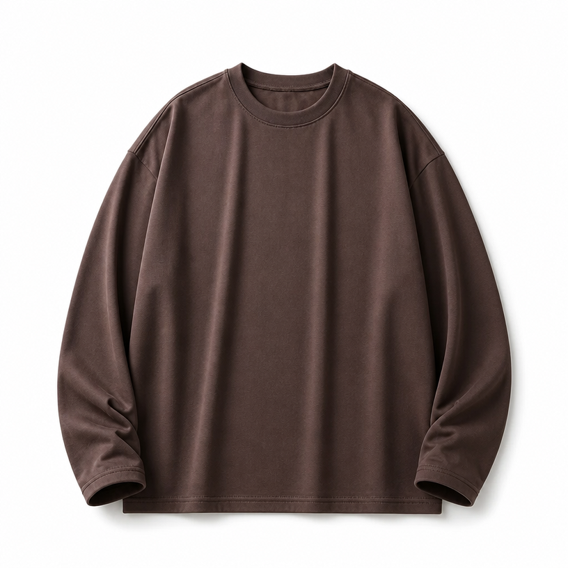 Mingstreet ASC launch still-life | USAGE | Merino Wool Blend T Shirt Set | Brown | crumple_regen_confirmed_2026-06-25