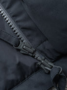 SOD Mid Length Hooded Down Puffer in Black - Detail