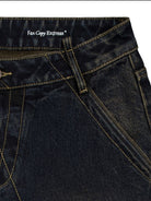 FaxCopyExpress Basic 2 Distressed Wide Leg Jeans in Black - Detail
