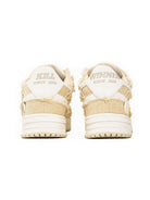KILLWINNER Khaki Distressed Denim Low Top Sneakers in Khaki