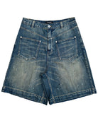 UNKNOWNWORLD Mud Dye Reverse Pocket Shorts in Yellow