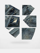 Y OFFICIAL Okayama Slub Mud Dyed Micro Flare Jeans in Gray