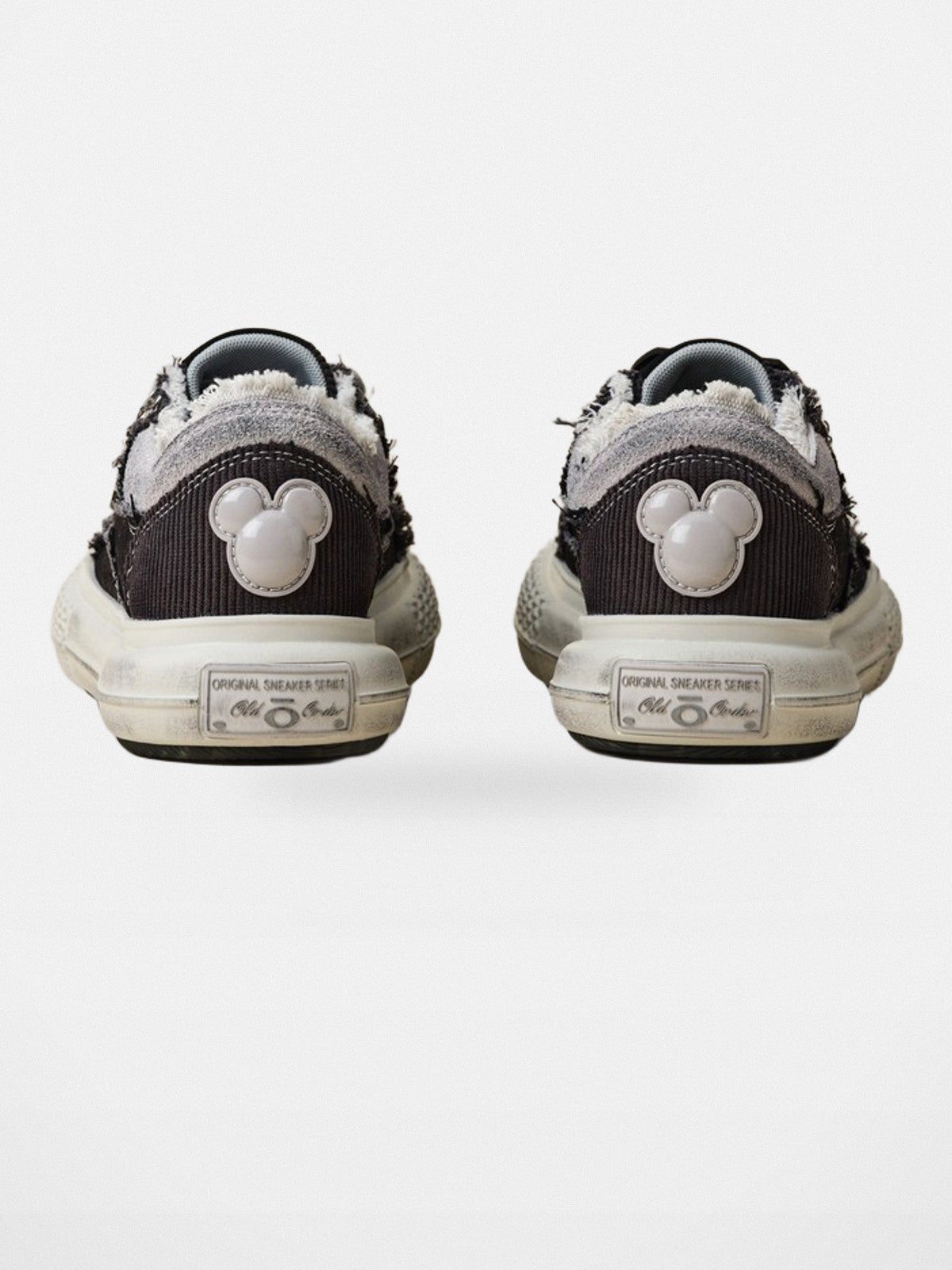 OLDORDER Mickey Mouse Chunky Platform Sneakers in Black