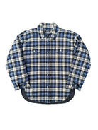UNKNOWNWORLD Oversized Padded Flannel Shirt in White