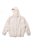 MASONPRINCE Cotton Blend Zip Up Hoodie in White