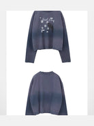SOD Distressed Crow Graphic Sweatshirt in Blue