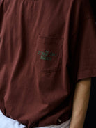 USAGE JZ Festival Graphic Cotton T Shirt in Brown - On Model