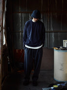 USAGE Merino Wool Blend T Shirt Set in Navy Blue - On Male Model