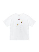 SHUSHUTONG Hand Sewn Flower Appliqu T Shirt in White