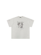 MASONPRINCE BESTMAN Puppy Graphic Cotton T Shirt in Gray