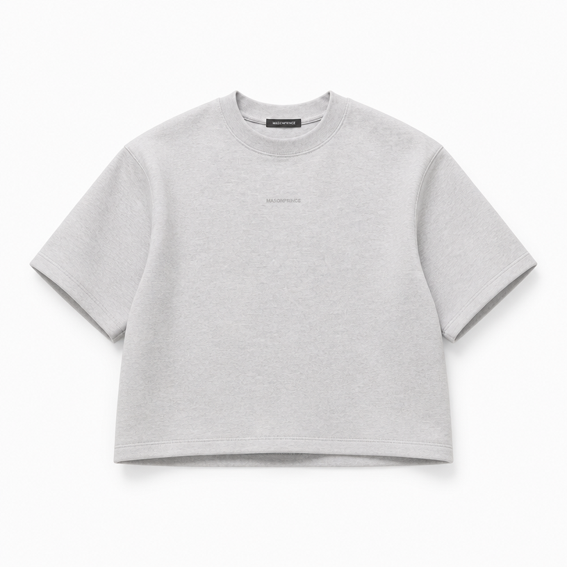Mingstreet ASC launch still-life | MASONPRINCE | Structured Cropped T Shirt | Heather Gray | crumple_regen_confirmed_2026-06-25