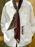 USAGE Cotton Workwear Shirt Jacket in White - On Male Model