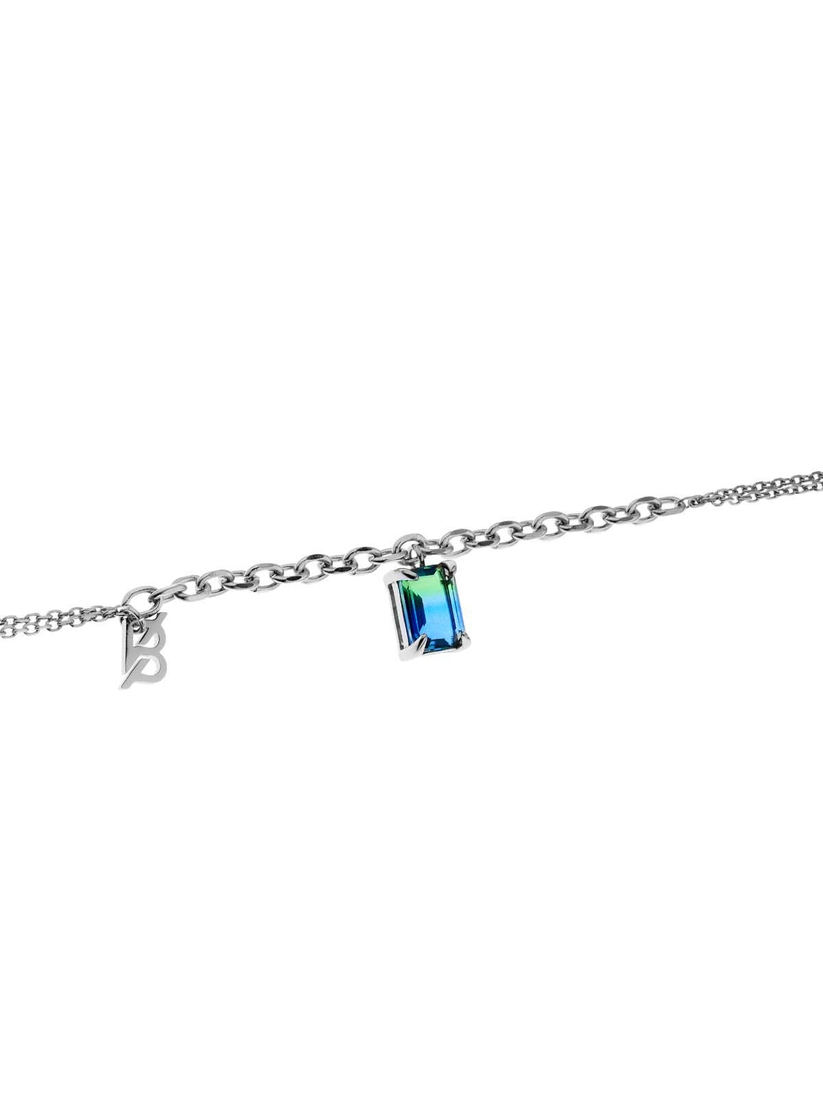 BLACKHEAD Gradient Tourmaline Pendant Necklace in Silver - Detail