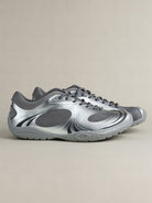 OLDORDER Metallic Chunky Track Sneakers in Silver