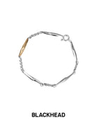 BLACKHEAD Two Tone Spliced Lightning Bracelet in Gold