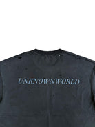 UNKNOWNWORLD Distressed Metallic Scorpio Tee in Black - Detail