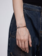 BLACKHEAD Two Tone Spliced Lightning Bracelet in Gold - On Model