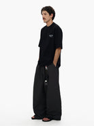 MASONPRINCE Graffiti Logo Cotton T Shirt in Black - On Male Model