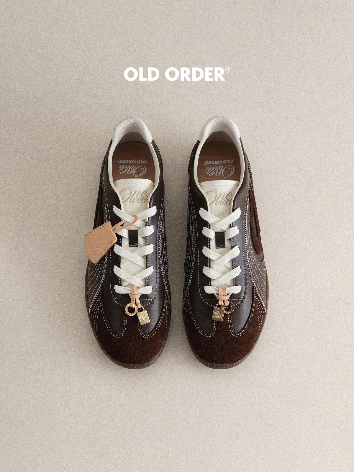OLDORDER Dark Brown German Army Trainers in Brown