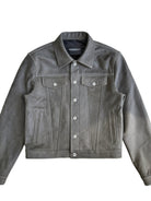 UNKNOWNWORLD Cracked Leather Type 3 Jacket in Green