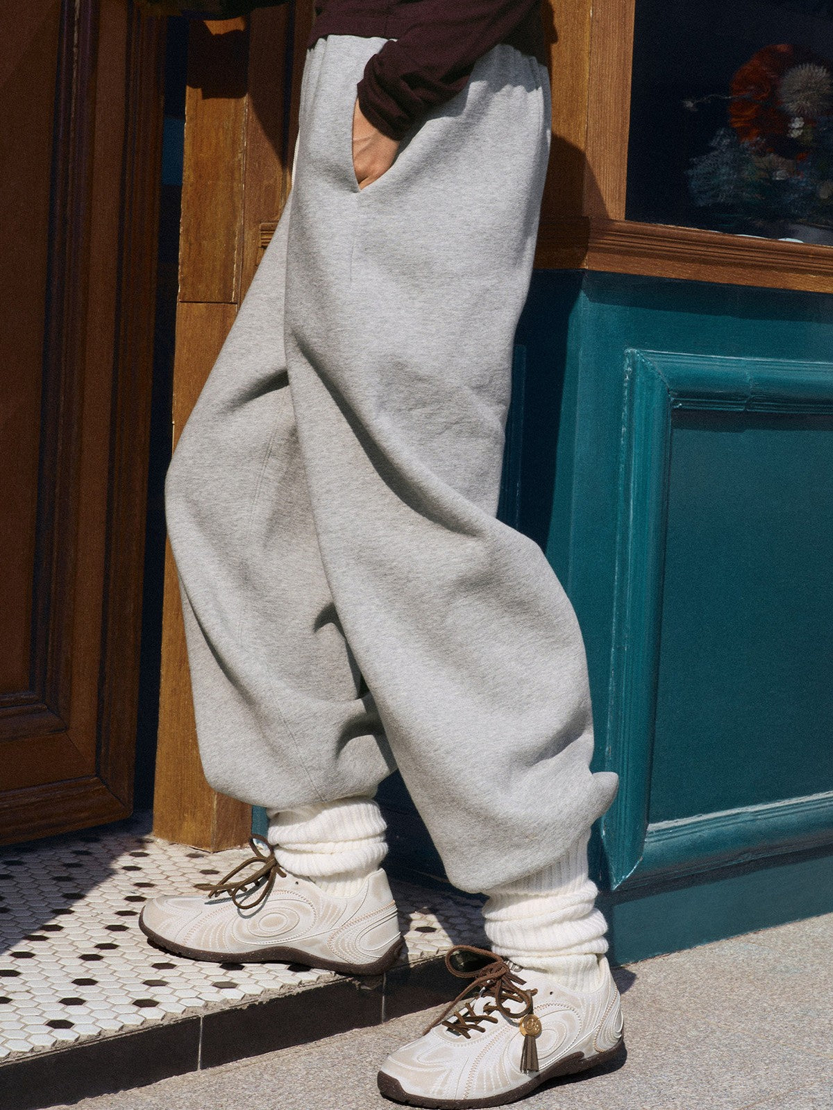 OLDORDER Turbo Lite Retro Sneakers in White - On Model