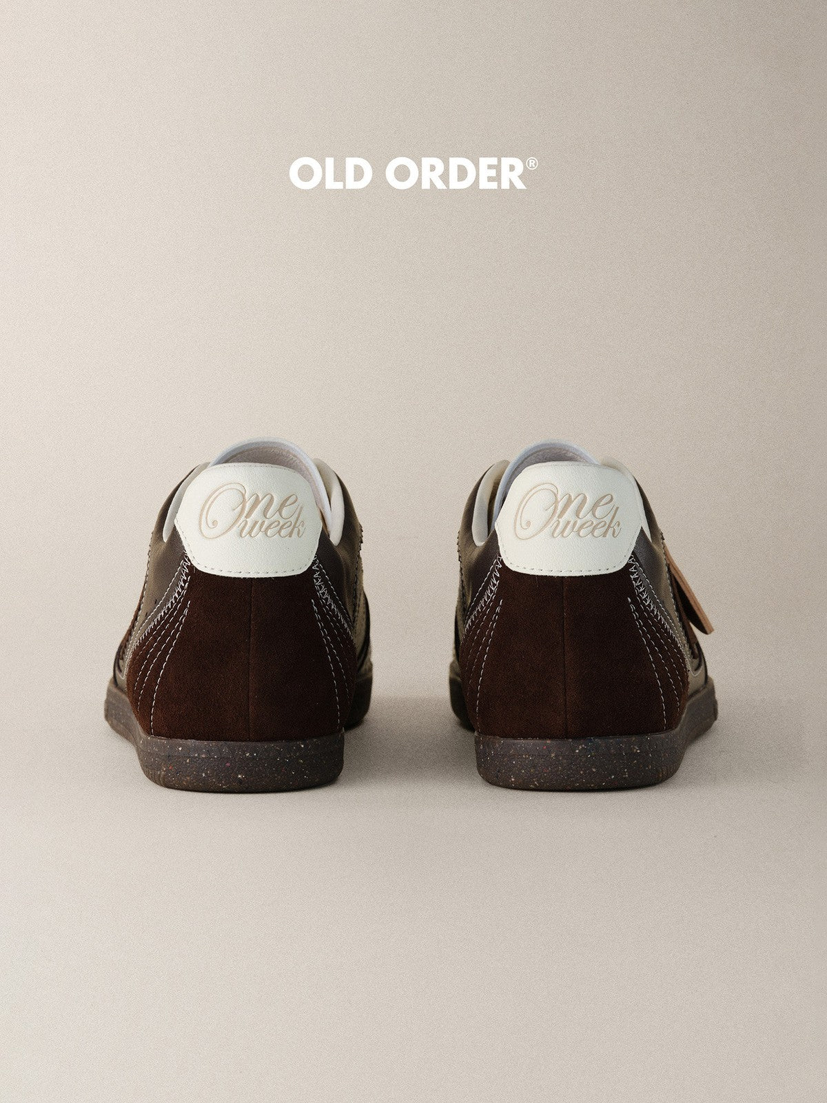 OLDORDER Dark Brown German Army Trainers in Brown