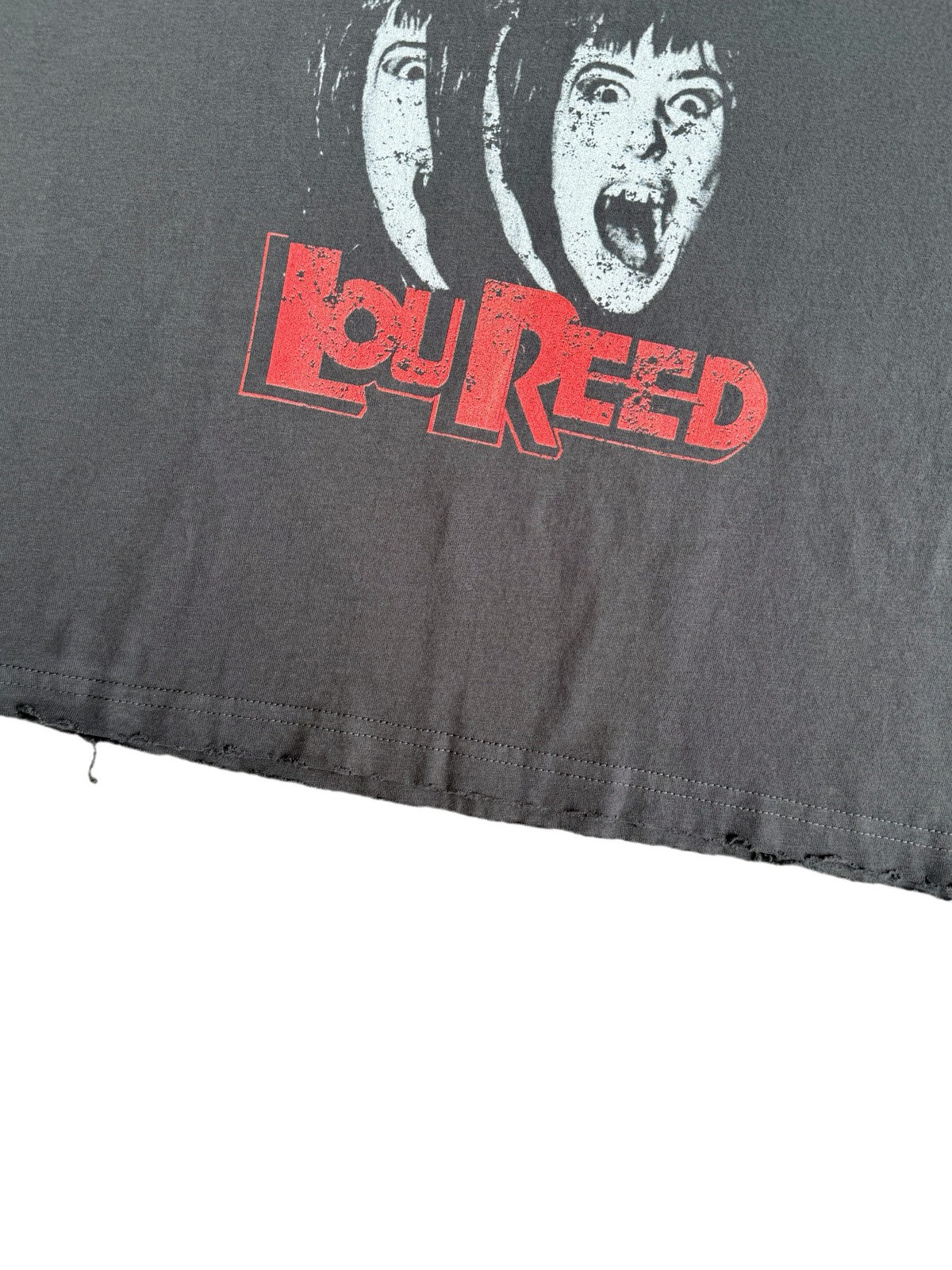 UNKNOWNWORLD Washed Distressed Graphic T Shirt in Gray - Detail