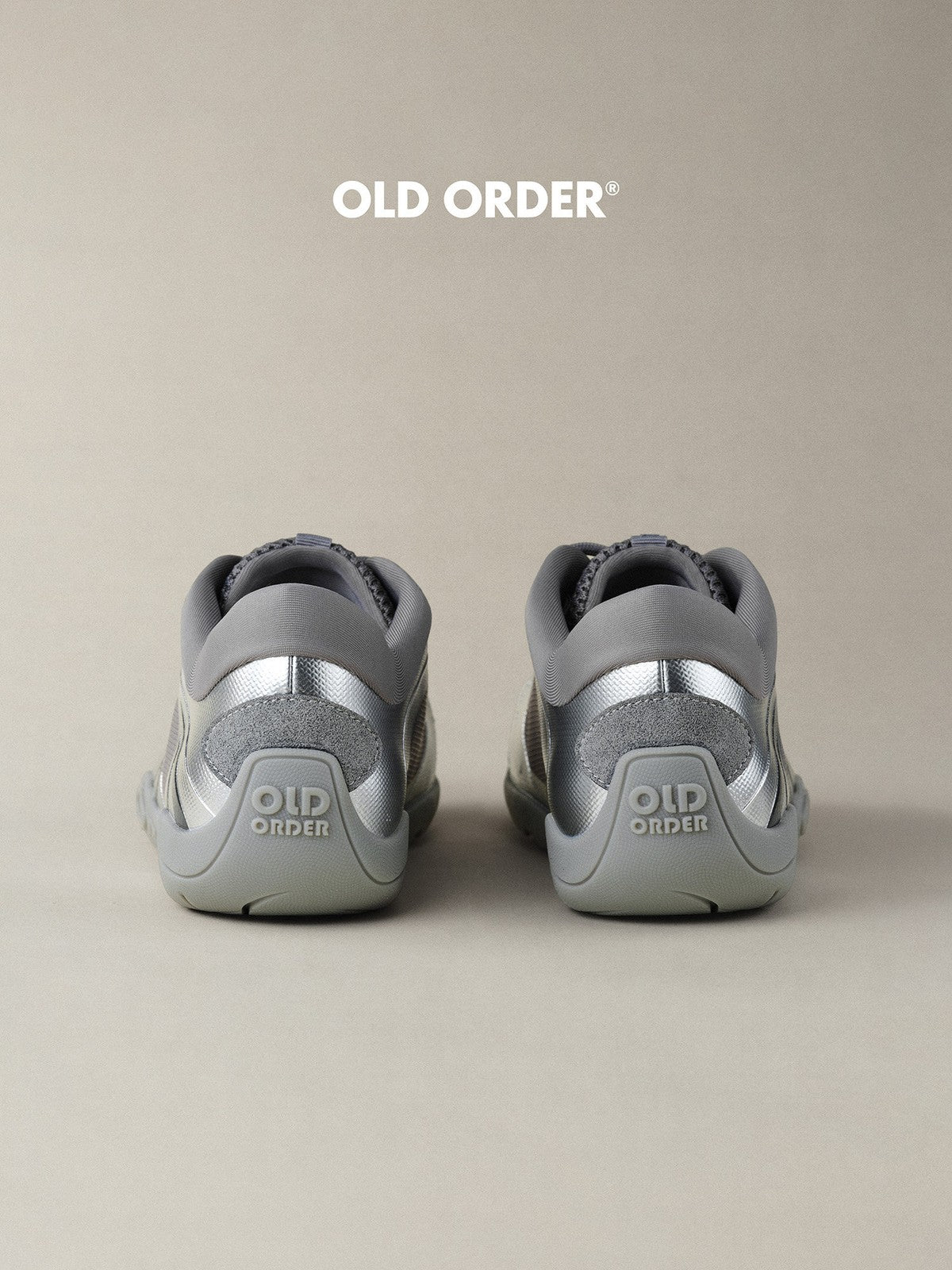 OLDORDER Metallic Chunky Track Sneakers in Silver