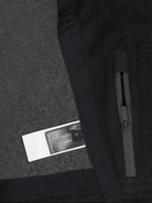 FaxCopyExpress Detachable Pad Cropped Fleece Jacket in Black - Detail