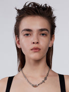 BLACKHEAD Panic Mirror Pendant Necklace in Silver - On Model