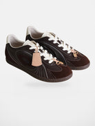 OLDORDER Dark Brown German Army Trainers in Brown