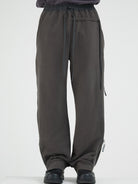 BLINDNOPLAN Adjustable Zip Hem Cotton Sweatpants in Mint - On Model