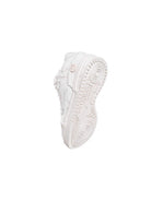 KILLWINNER White Distressed Denim Low Top Sneakers in White