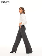 FaxCopyExpress Vintage Wash Gray Jeans in Gray - On Female Model