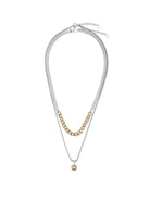 BLACKHEAD Two Tone Spliced Chain Necklace in Gray