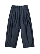UNKNOWNWORLD Triple Pleated Wool Blend Trousers in Gray