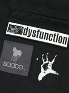 SOD Layered Sleeve Zip Up Shirt Jacket in Black - Detail