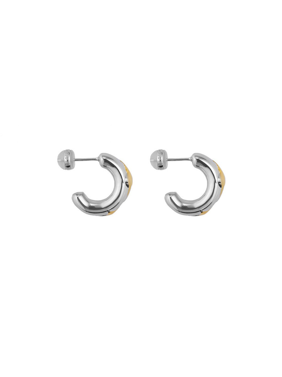 BLACKHEAD Two Tone Starburst Hoop Earrings in Gold