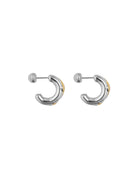 BLACKHEAD Two Tone Starburst Hoop Earrings in Gold