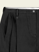 FaxCopyExpress Harmony Cinch Hem Cotton Trousers in Black - Detail