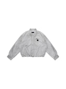 MASONPRINCE Distressed Cotton Cocoon Workwear Jacket in Gray