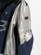 BLINDNOPLAN Color Blocked Faux Leather Biker Jacket in Black - Detail