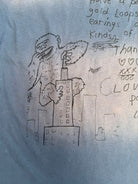 UNKNOWNWORLD Sun Faded Distressed Graphic T Shirt in Navy - Detail