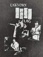 UNKNOWNWORLD Sun Faded Distressed Flag Print T Shirt in Black - Detail