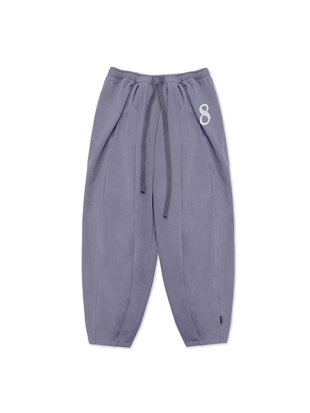 MASONPRINCE Wide Leg Inverted Pleat Sweatpants in Purple