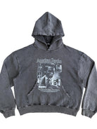 UNKNOWNWORLD Distressed Washed Graphic Hoodie in Black