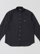 SMFK Long Sleeve Linen Button Down in Black