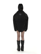 MASONPRINCE Reverse Detail Washed Denim Jacket in Black - On Model